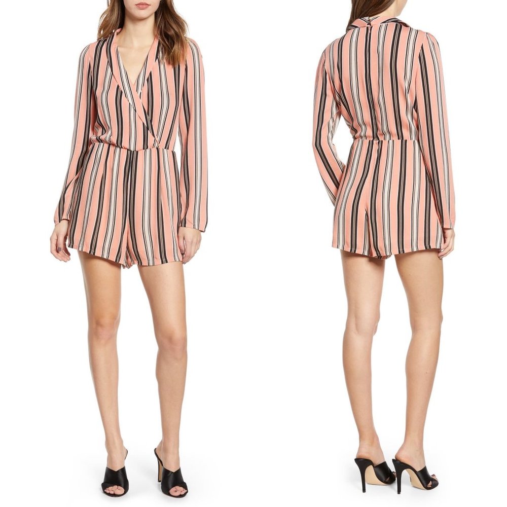 NORDSTROM LEITH Shawl Collar Romper Size XS